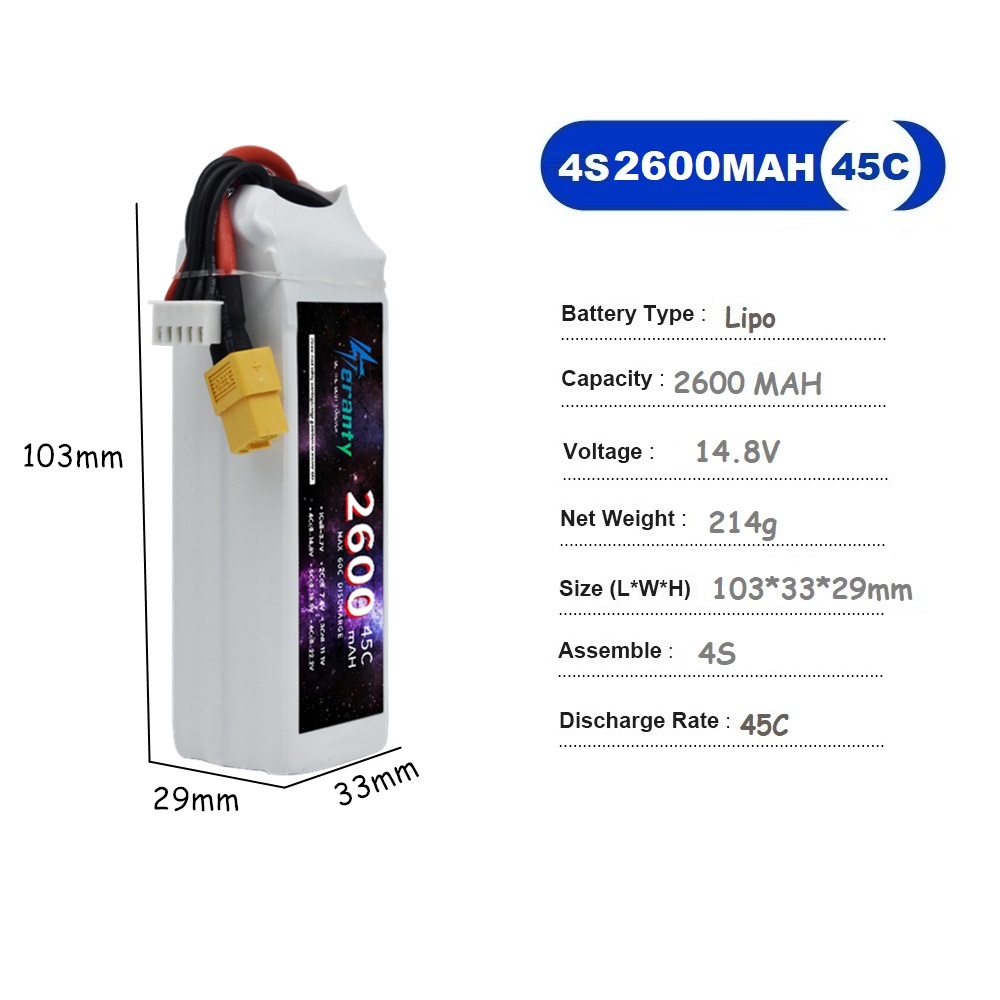 4S LiPo baterai 14.8V 1500mah  - Drone Battery Li-Ion ulasan dan harga