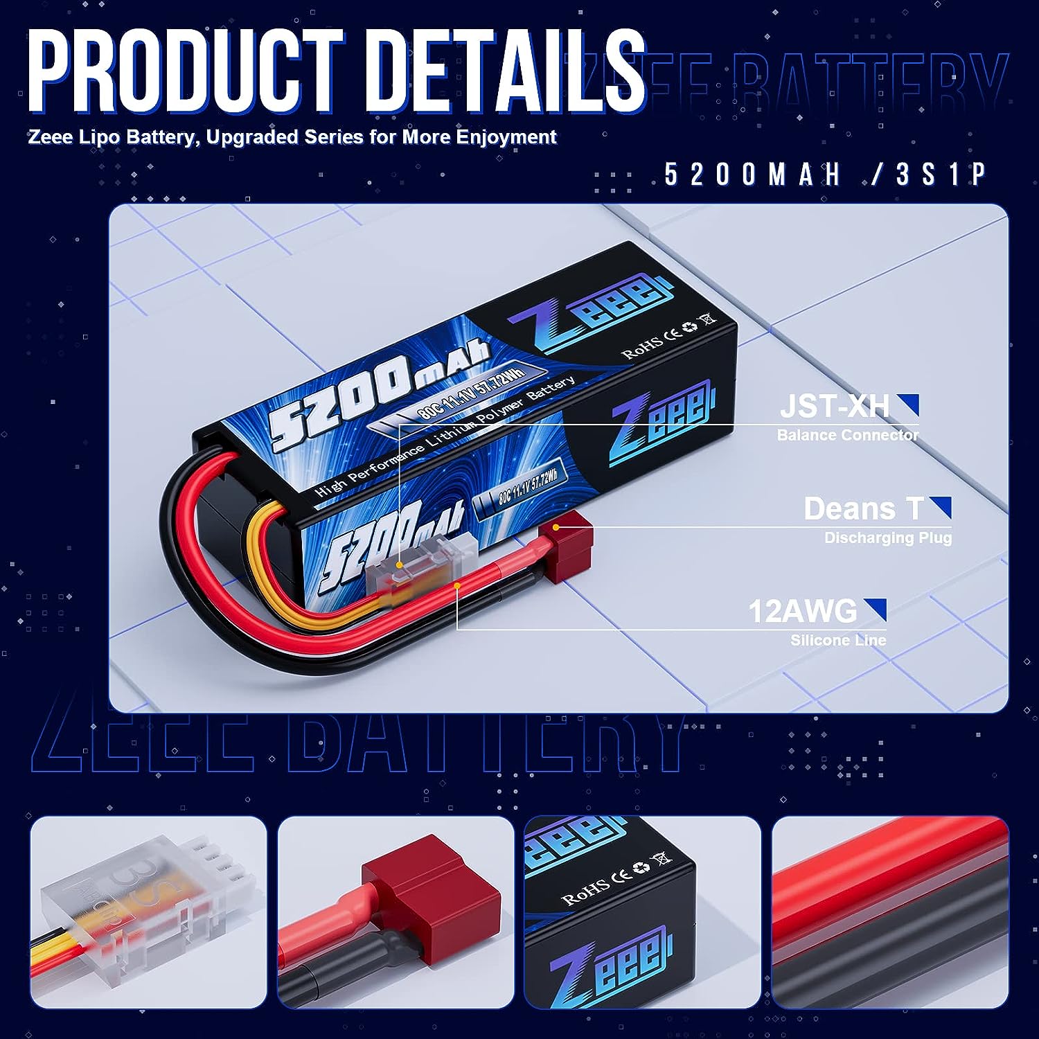 Zeee 3S 5200mAh baterai Lipo 1 - Drone Battery Alarm ulasan dan harga